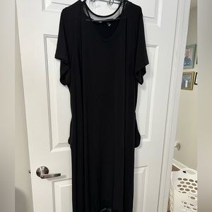 Lane Bryant black long dress with pockets size 26/28